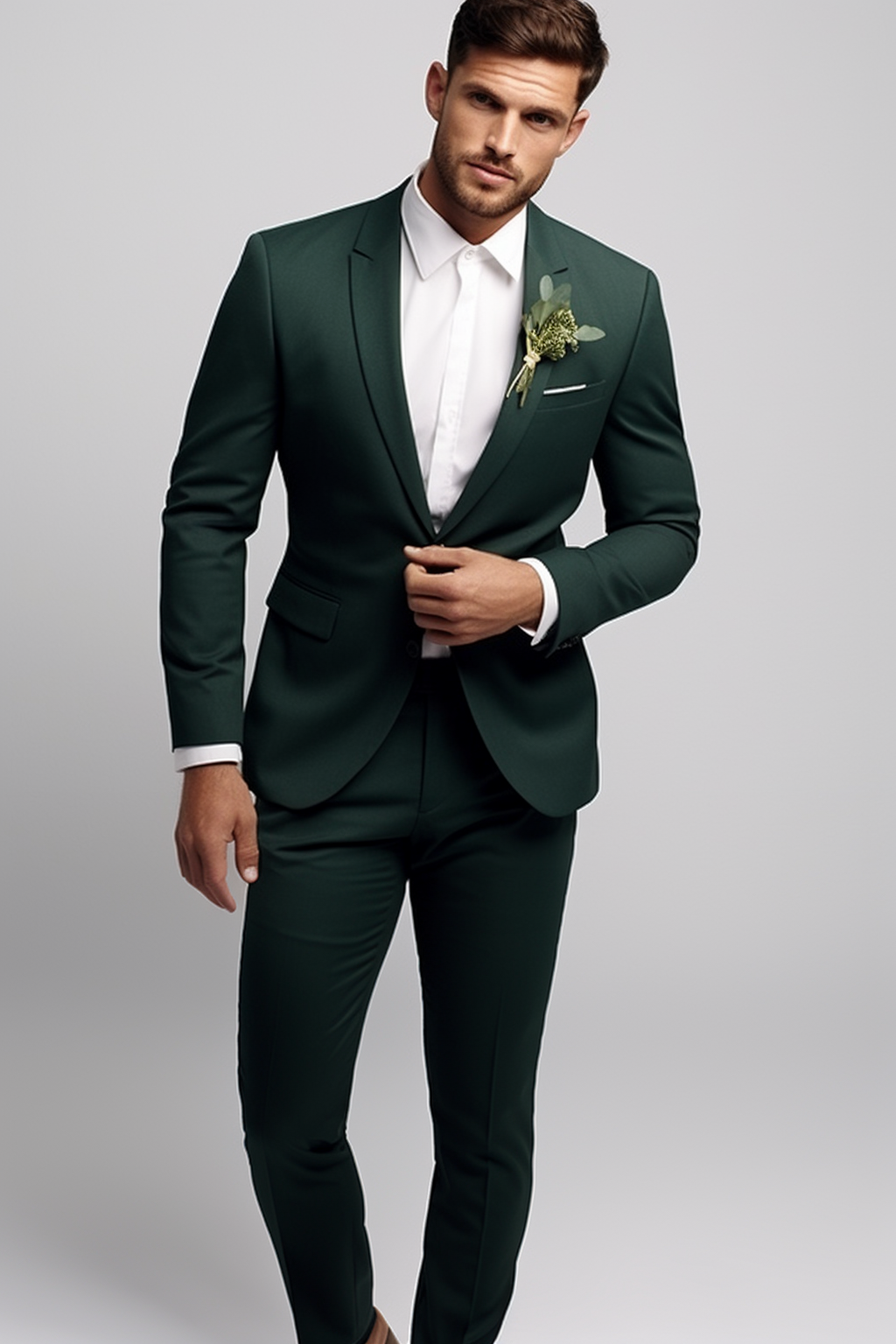 Men 2 Piece Suit Green Wedding Suit Elegant Dinner Suit Sainly– SAINLY